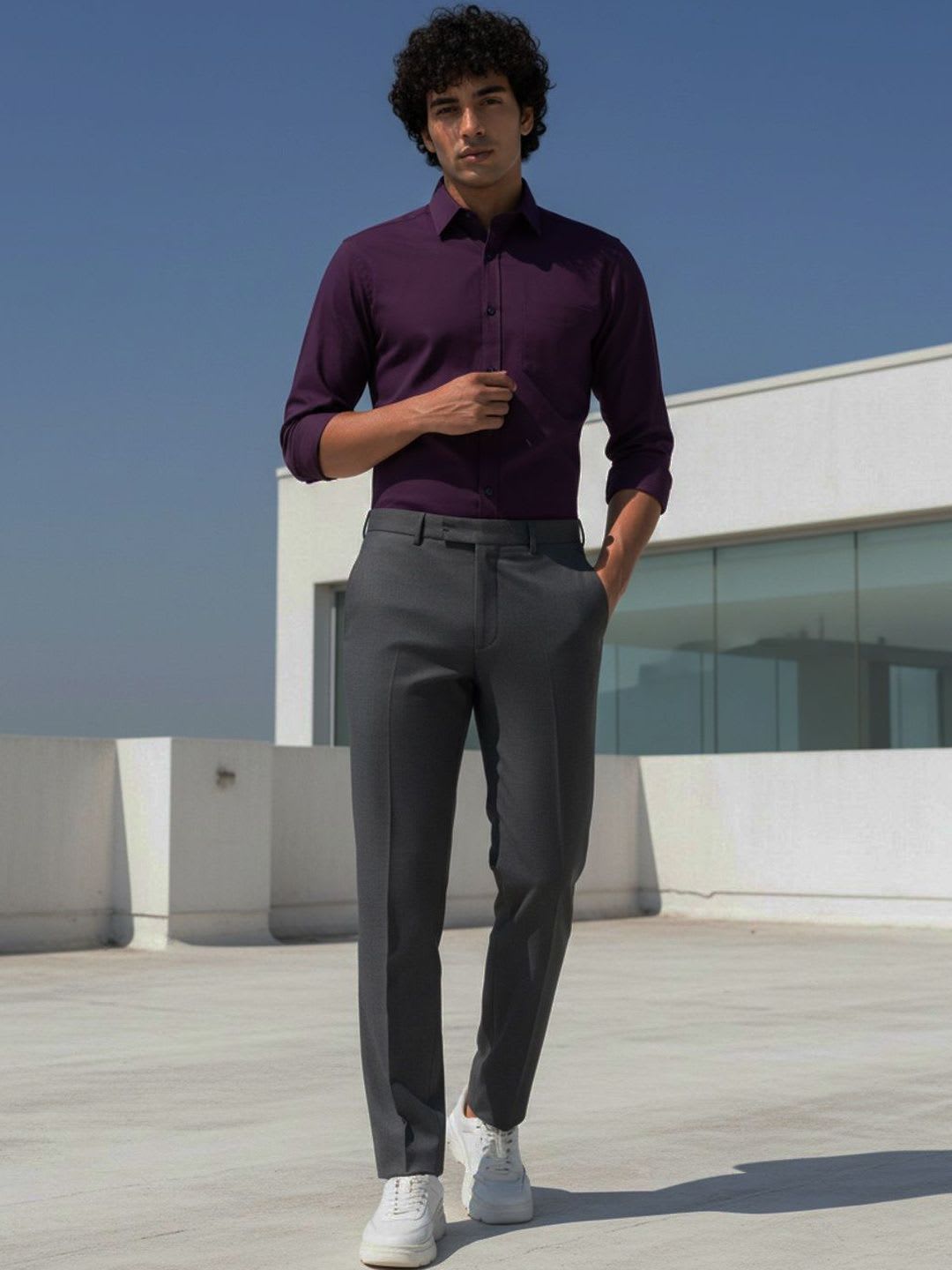 XENOR Men Slim Fit Formal Shirt - default view