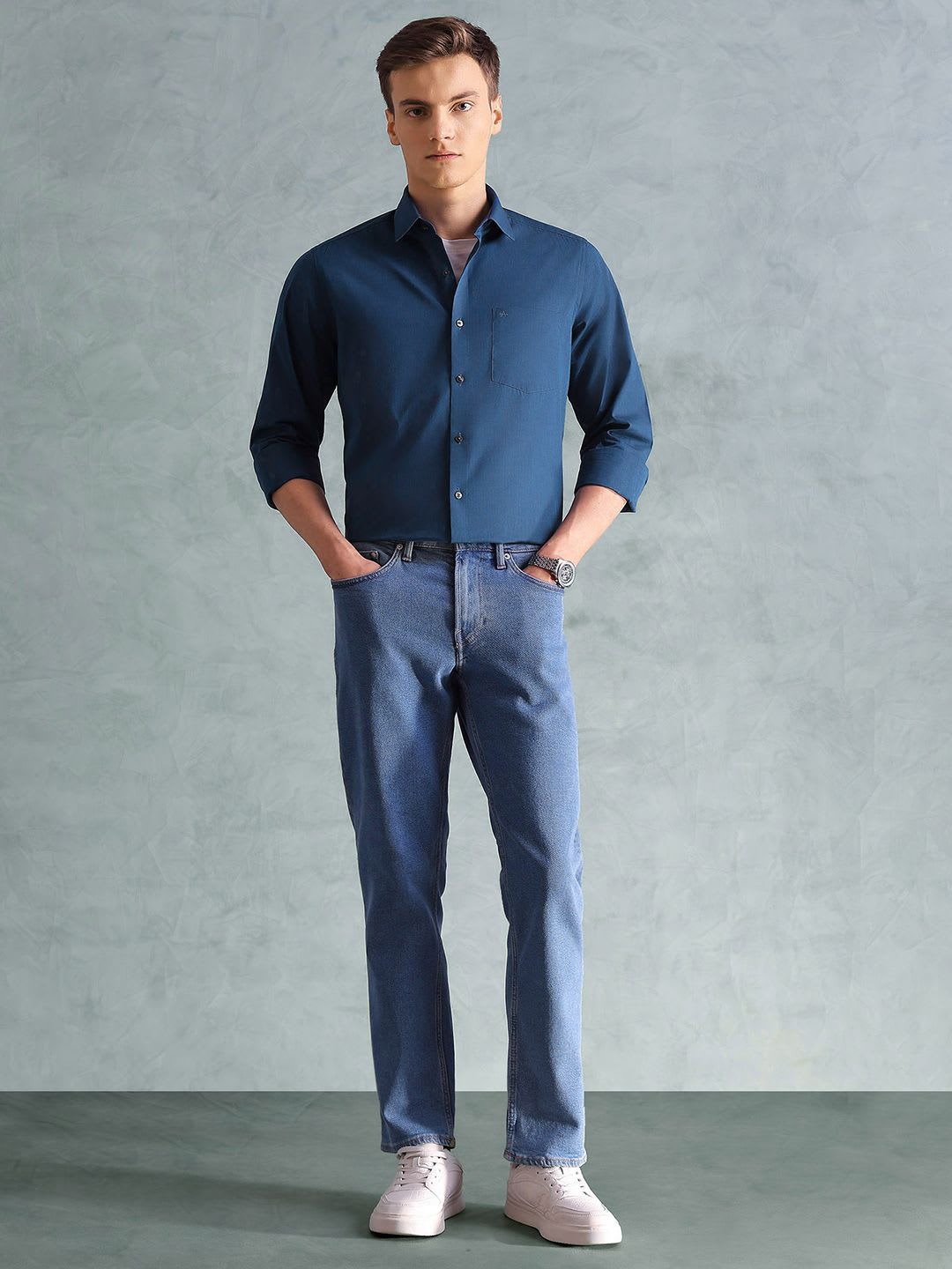 Arrow Men Slim Fit Solid Long Sleeves Shirt - left view