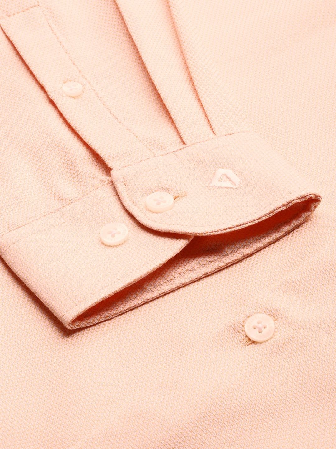 INVICTUS Men Easy Care Orange  Solid Pure Cotton Sustainable Formal Shirt - right view