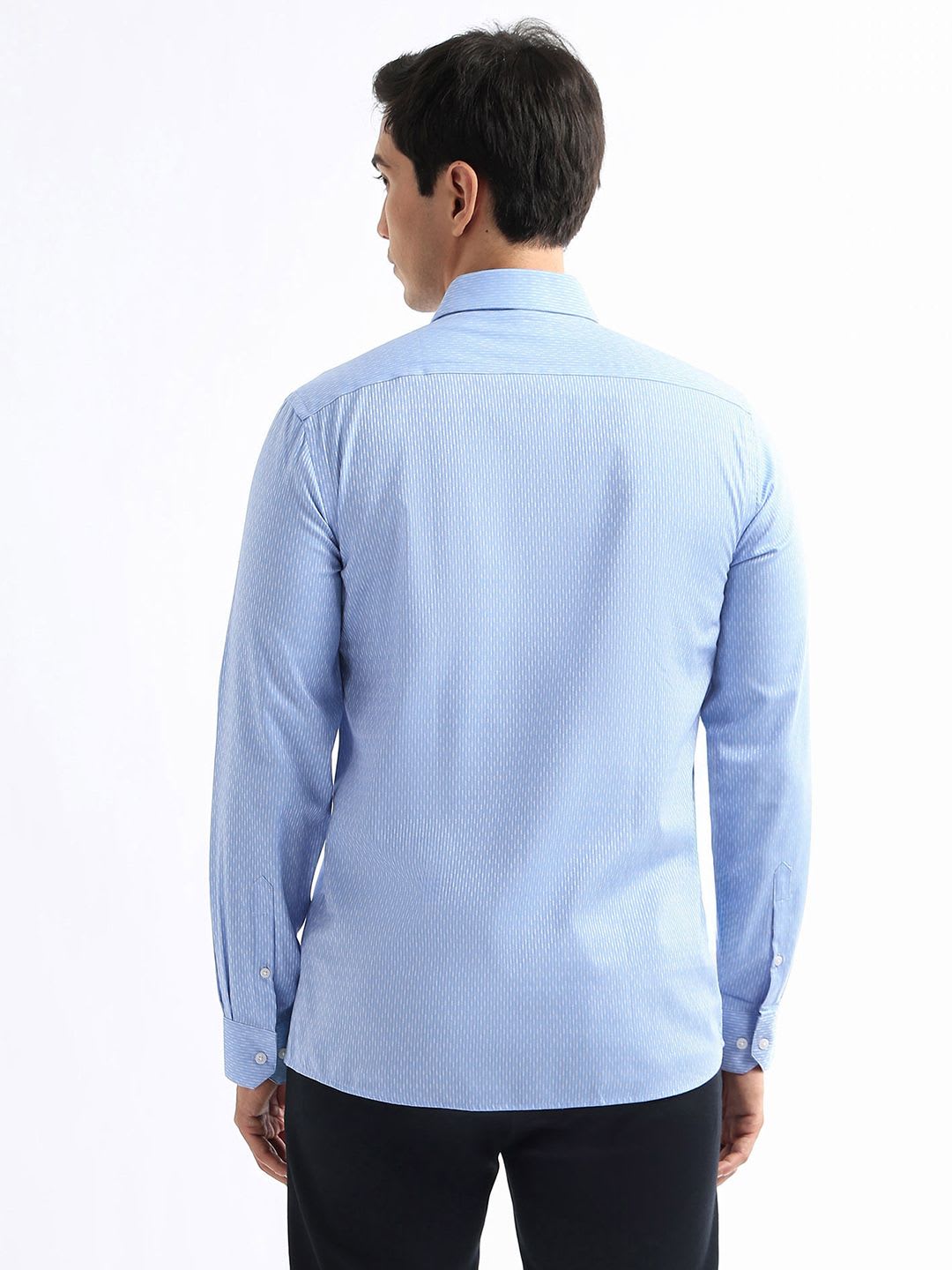 Arrow Slim Fit Striped Pure Cotton Formal Shirt - right view
