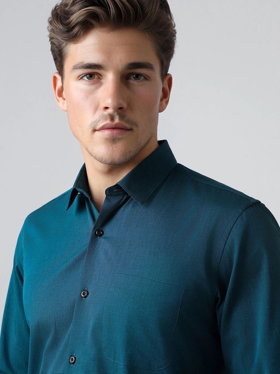 Peter England Men Slim Fit Formal Shirt - left view