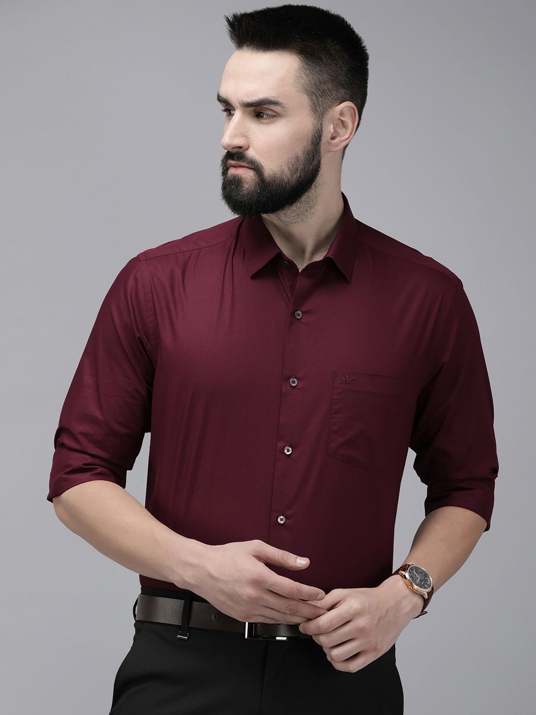 Arrow Pure Cotton Manhattan Slim Fit Formal Shirt - default view