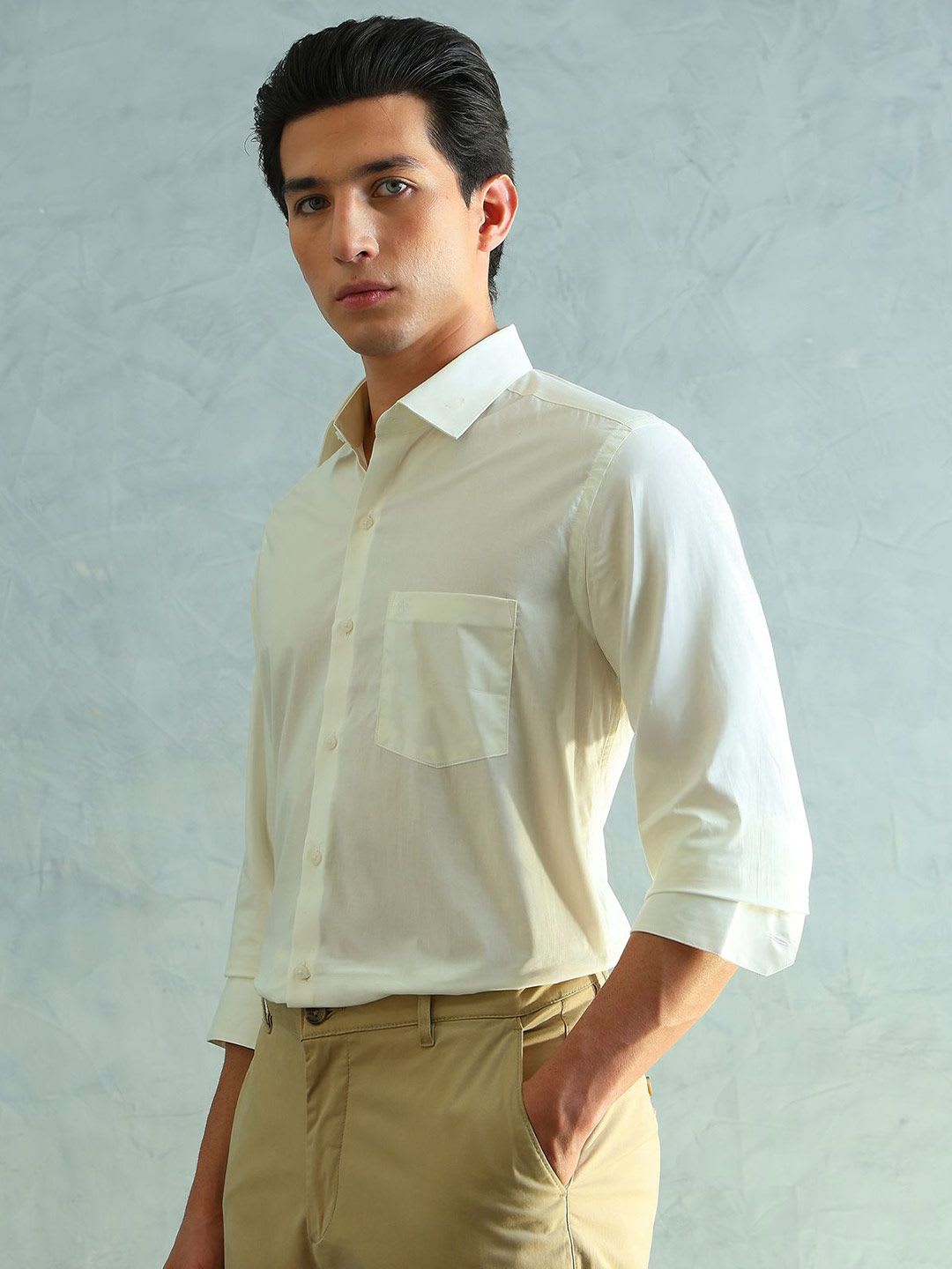 Arrow Men Slim Fit Smart Formal Shirt - back view