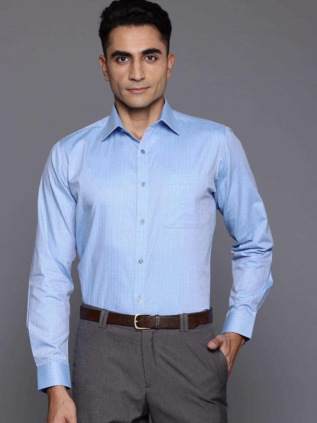 Raymond Slim Fit Opaque Formal Shirt - default view