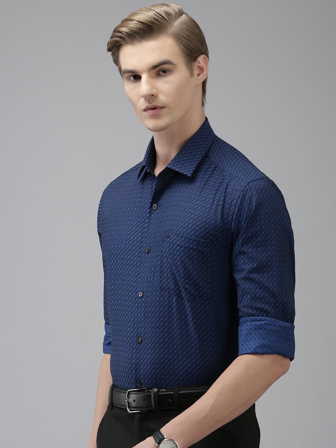 Arrow Men Pure Cotton Original Slim Fit Opaque Formal Shirt - right view