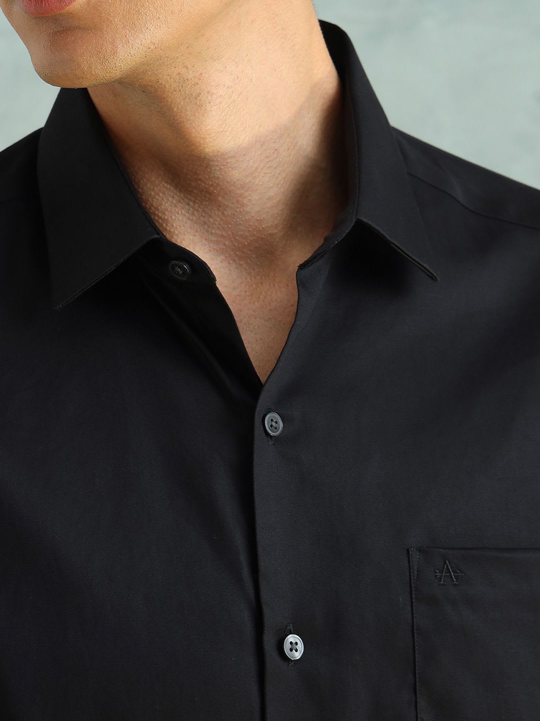 Arrow Pure Cotton Manhattan Slim Fit Formal Shirt - back view