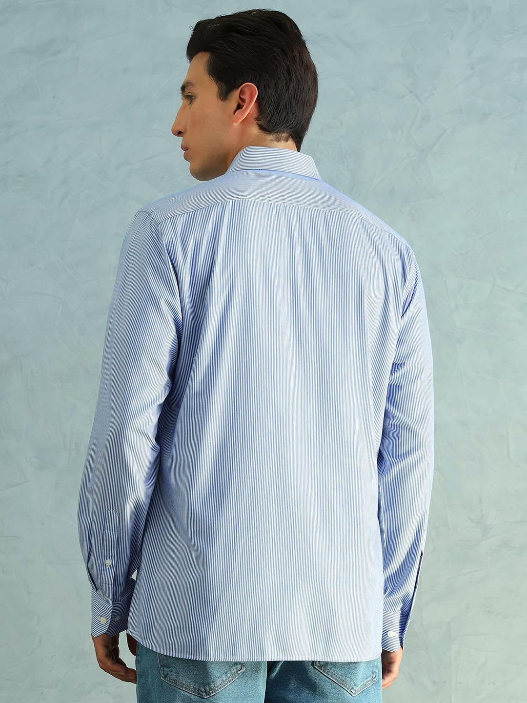 Arrow Men Slim Fit Striped Smart Formal Shirt - left view