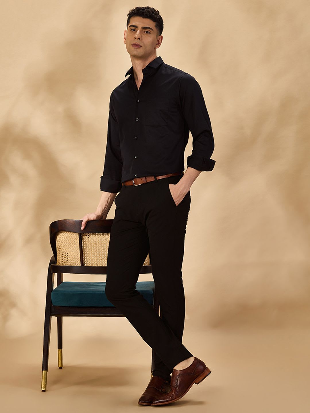 Aldeno Comfort Opaque Satin Formal Regular Fit Shirt - left view