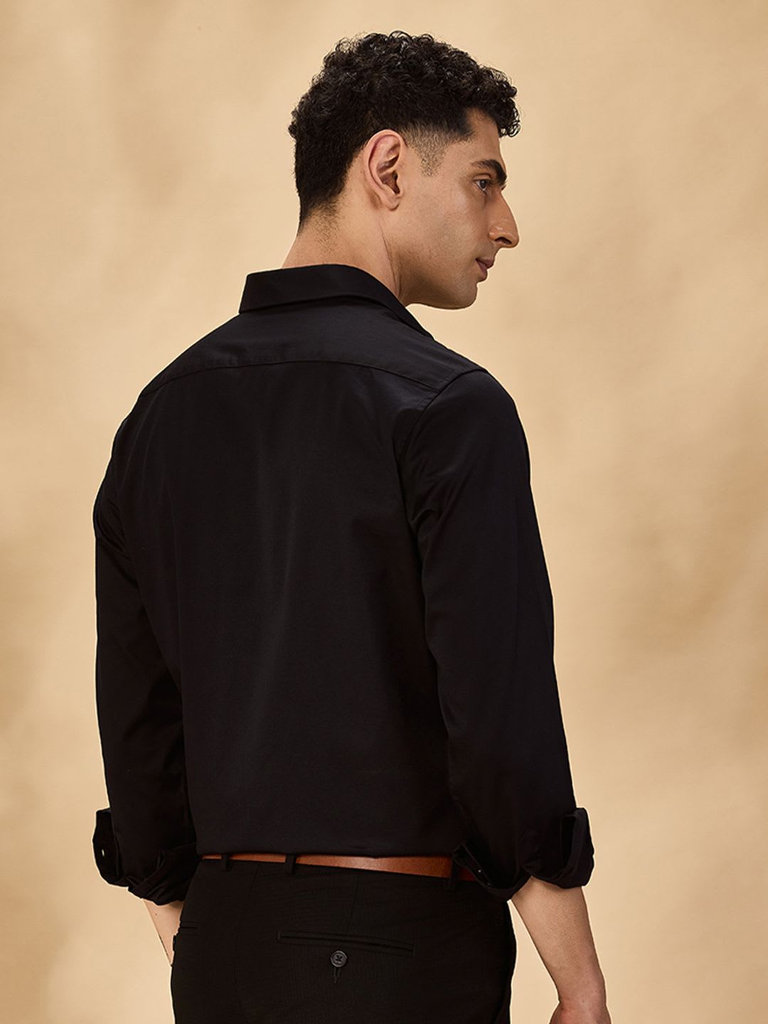 Aldeno Comfort Opaque Satin Formal Regular Fit Shirt - right view