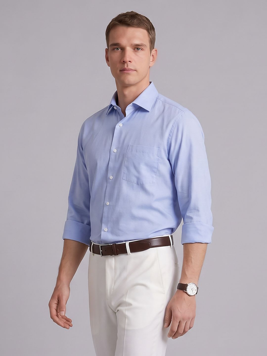 Blackberrys India Fit Textured Formal Shirt - default view