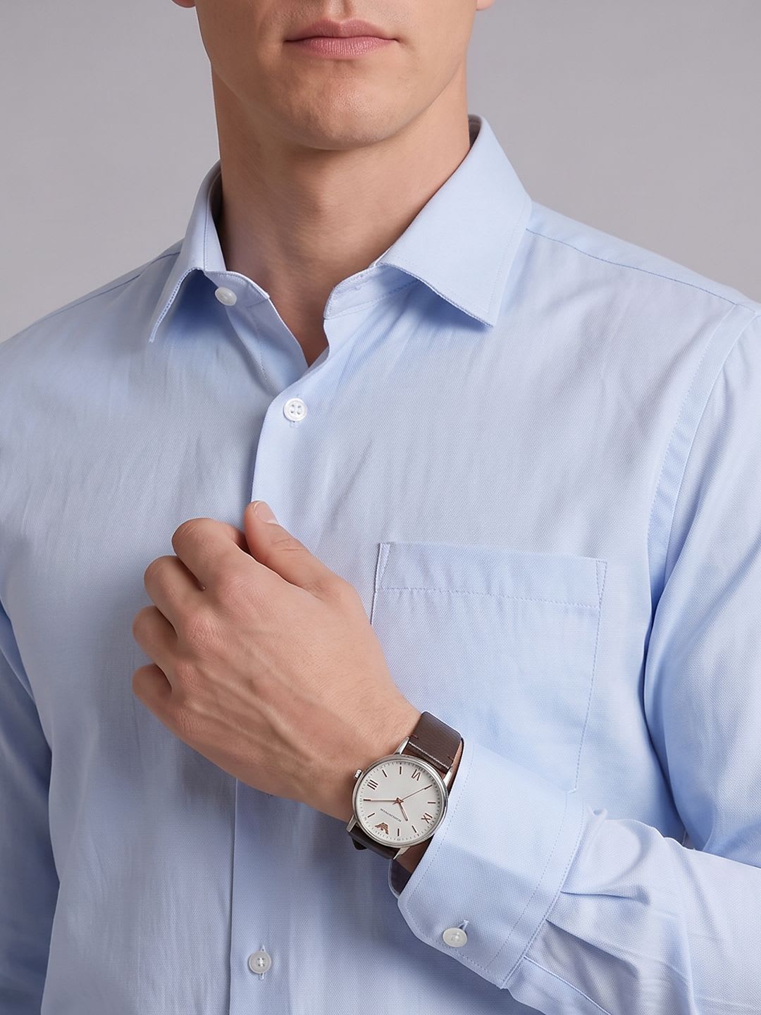 Blackberrys Textured Opaque Formal Shirt - left view
