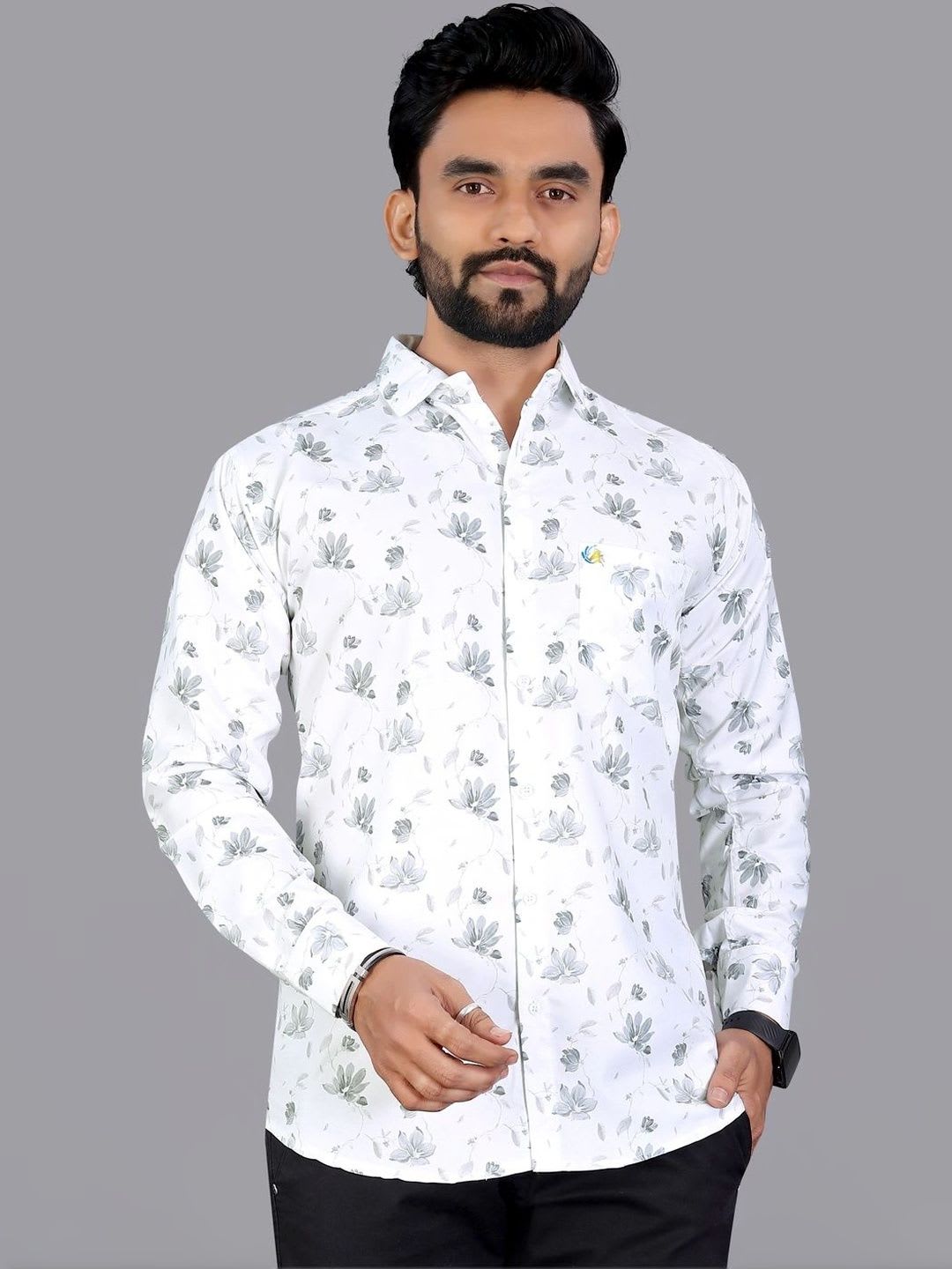 pihu Men Floral Printed Casual Shirt - default view