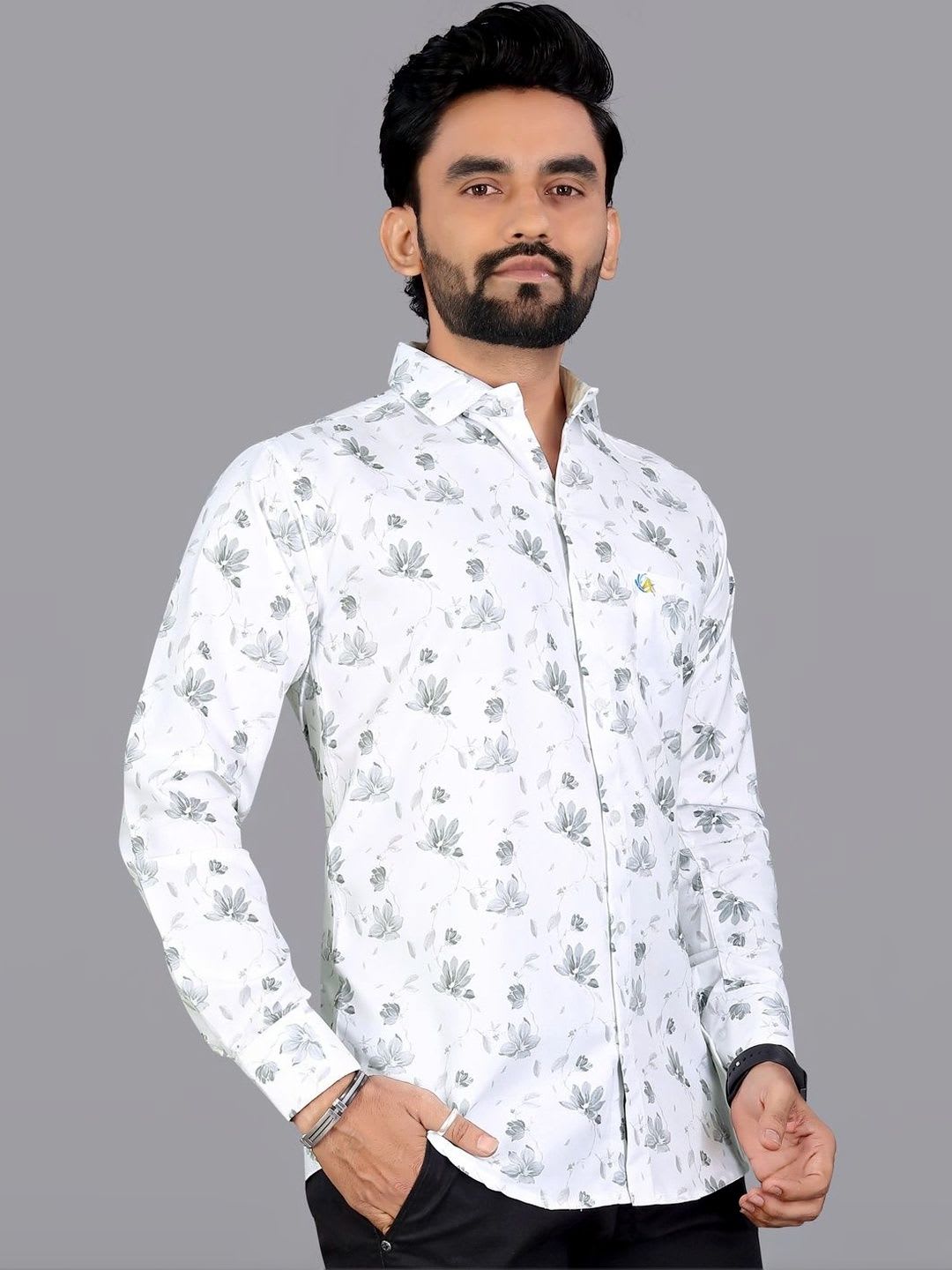 pihu Men Floral Printed Casual Shirt - left view