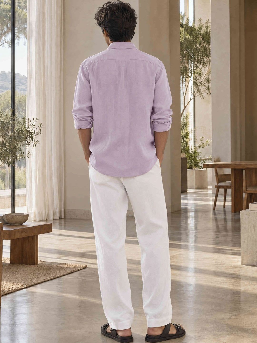 dhaaga Men Premium Casual Shirt - back view