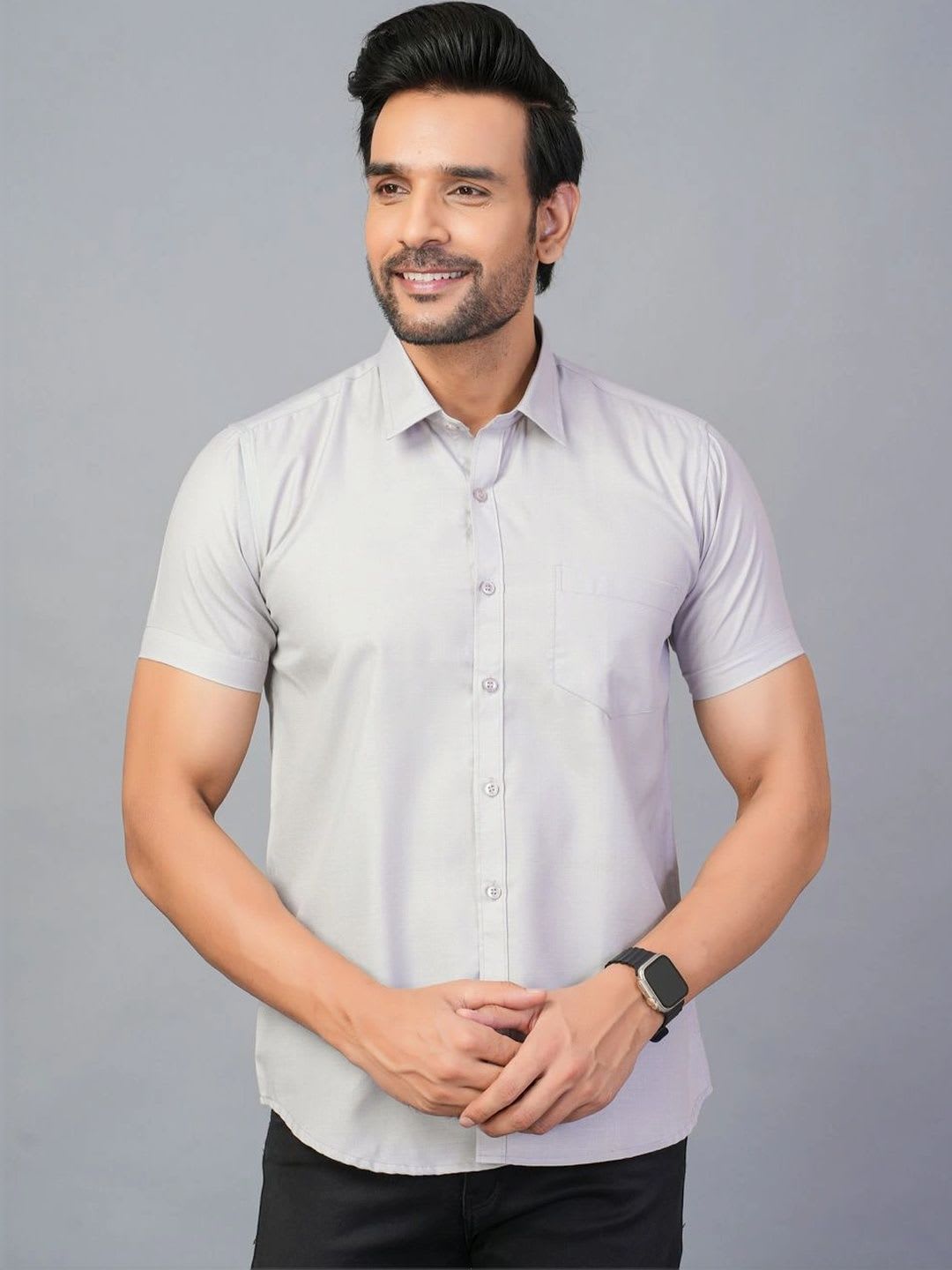 RENOUX Men Standard Slim Fit Casual Shirt - default view