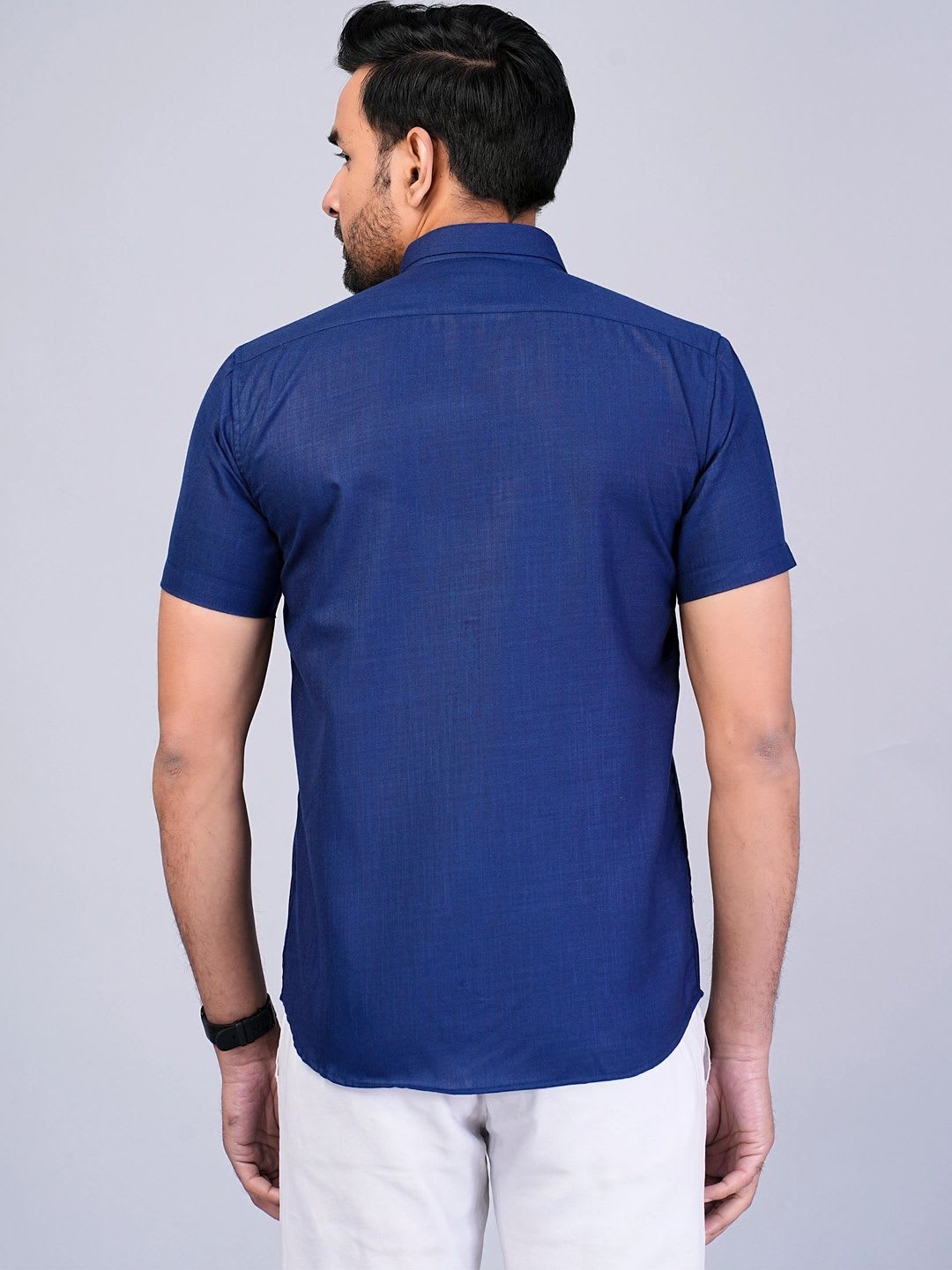 RENOUX Men Standard Slim Fit Casual Shirt - back view