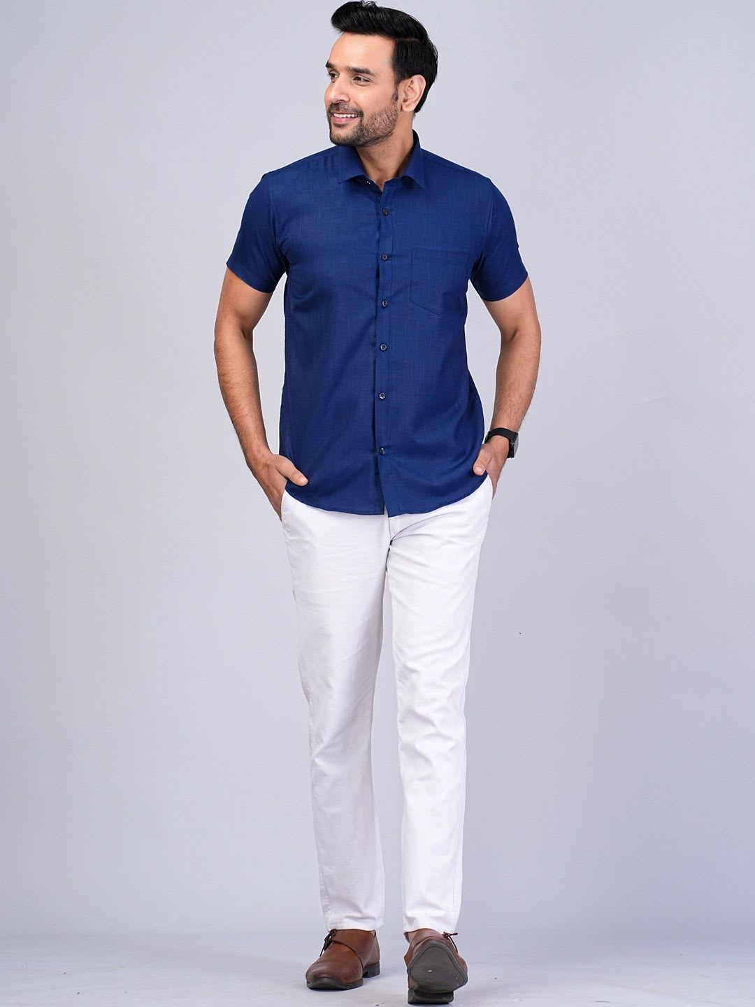 RENOUX Men Standard Slim Fit Casual Shirt - right view