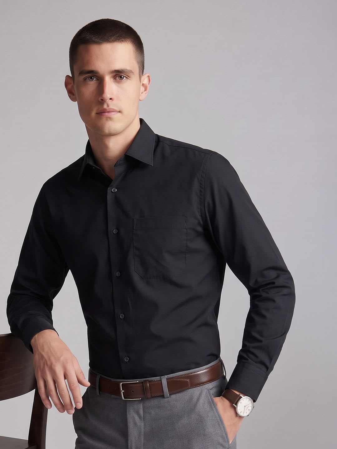 Louis Philippe Men Classic Formal Shirt - default view