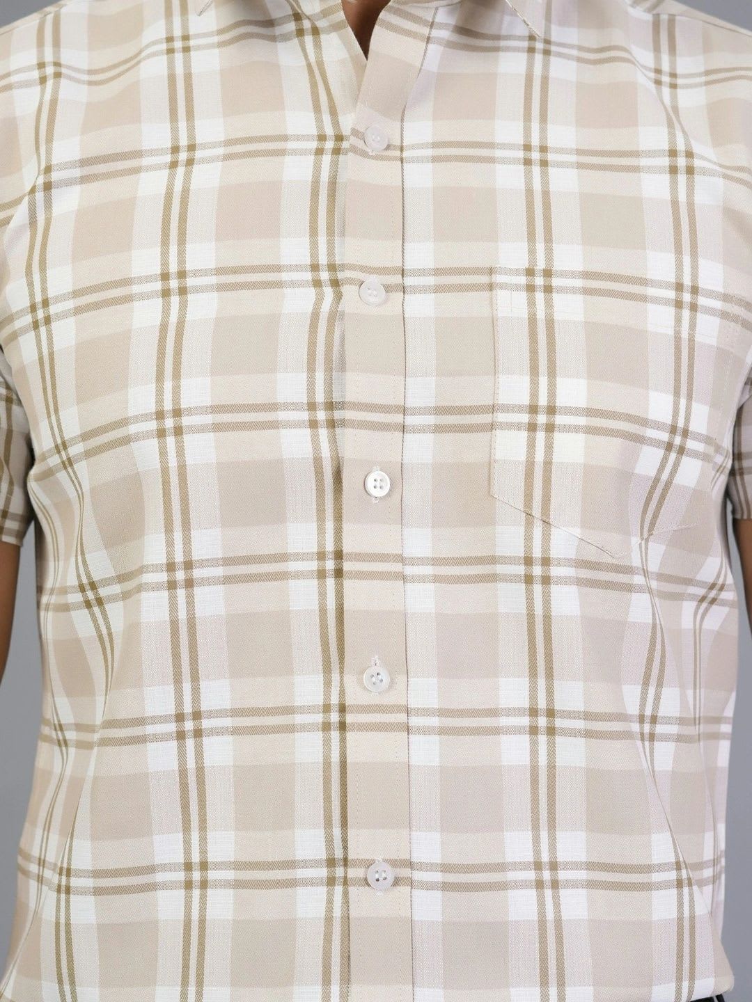 BLACKLILLY Men Standard Slim Fit Checked Casual Shirt - right view
