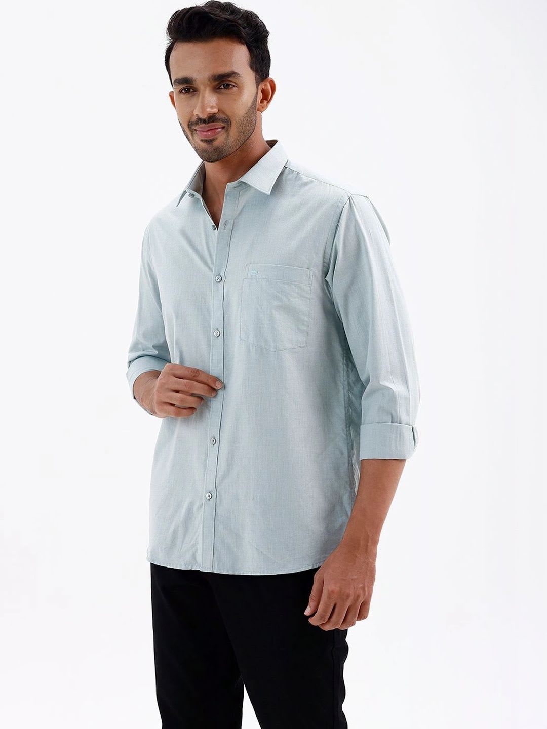 ARISER Men Smart Slim Fit Casual Shirt - back view