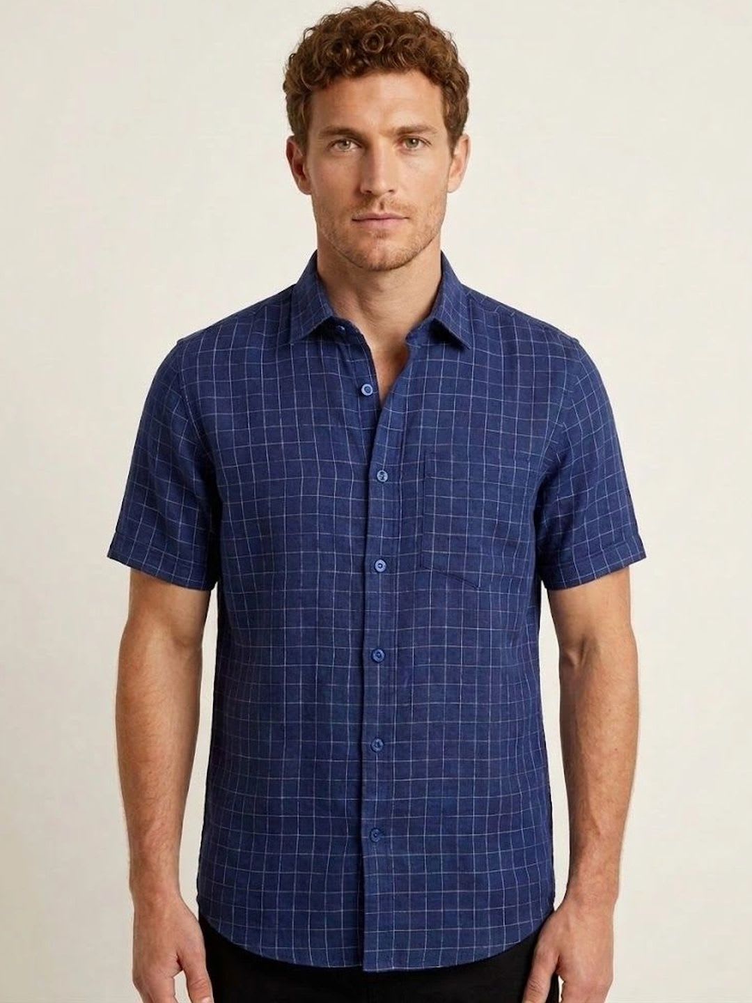 MARK & ALBERT Men Slim Fit Checked Casual Shirt - default view