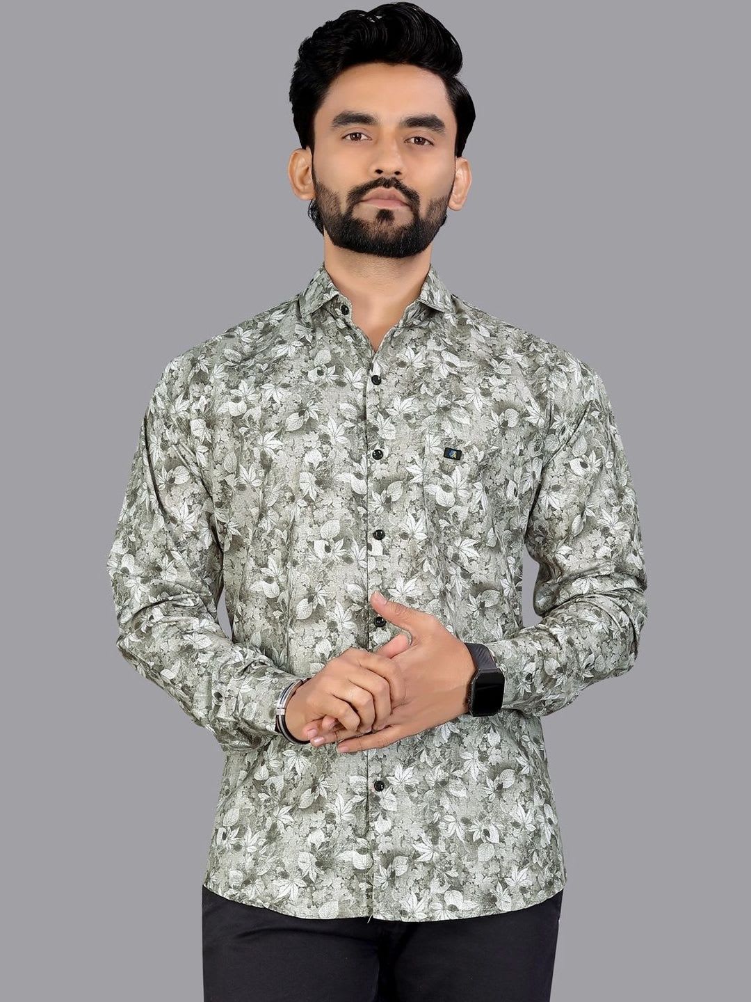 pihu Men Floral Printed Casual Shirt - default view