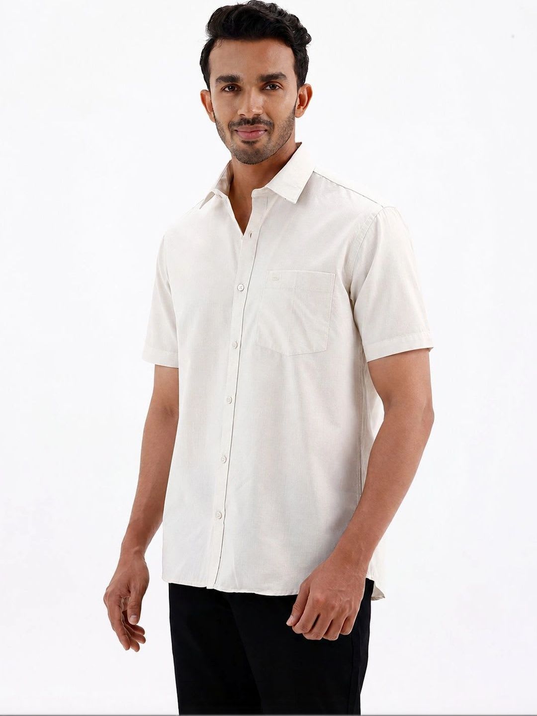 ARISER Men Smart Slim Fit Casual Shirt - back view