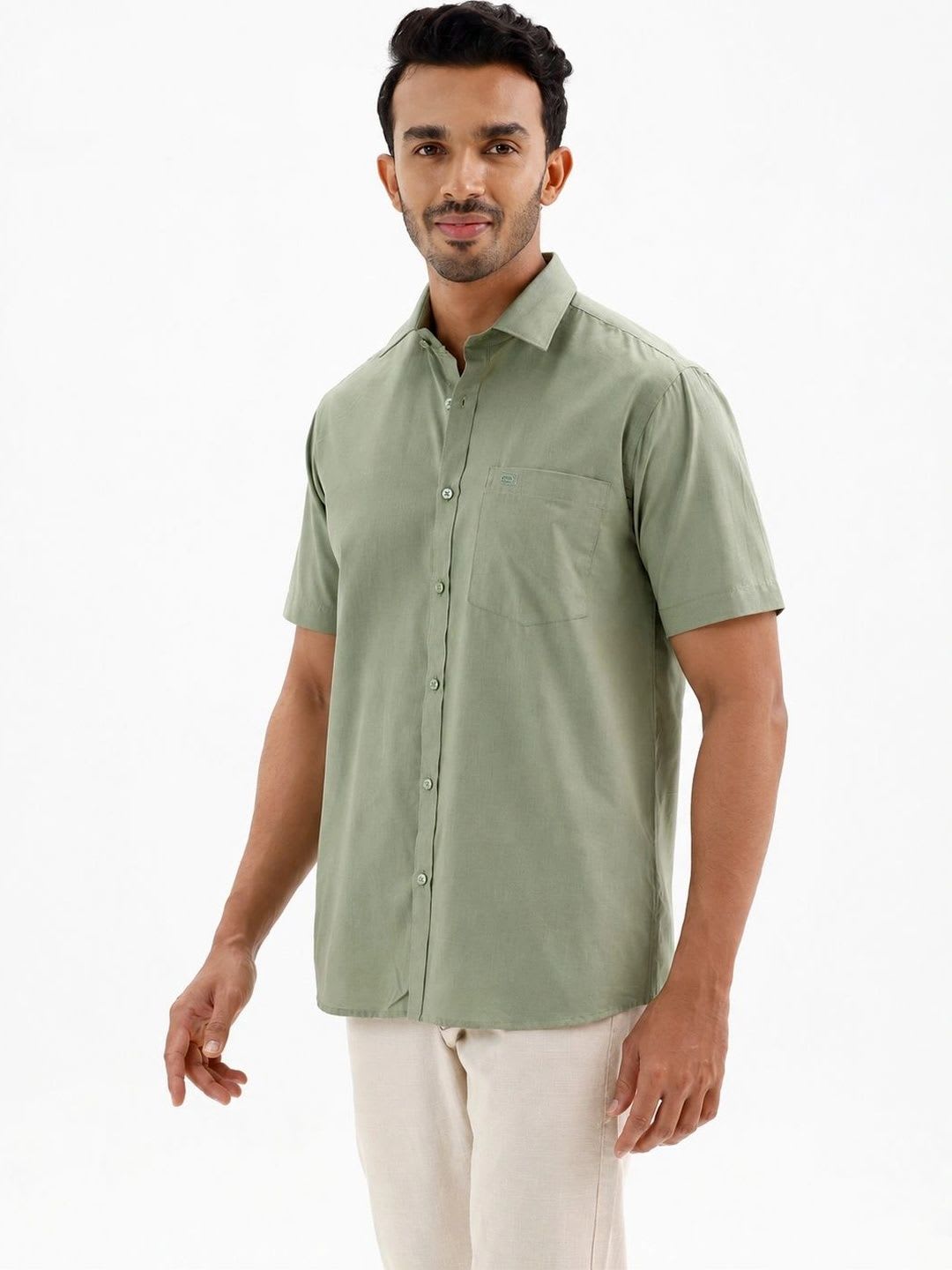 ARISER Men Smart Slim Fit Casual Shirt - back view