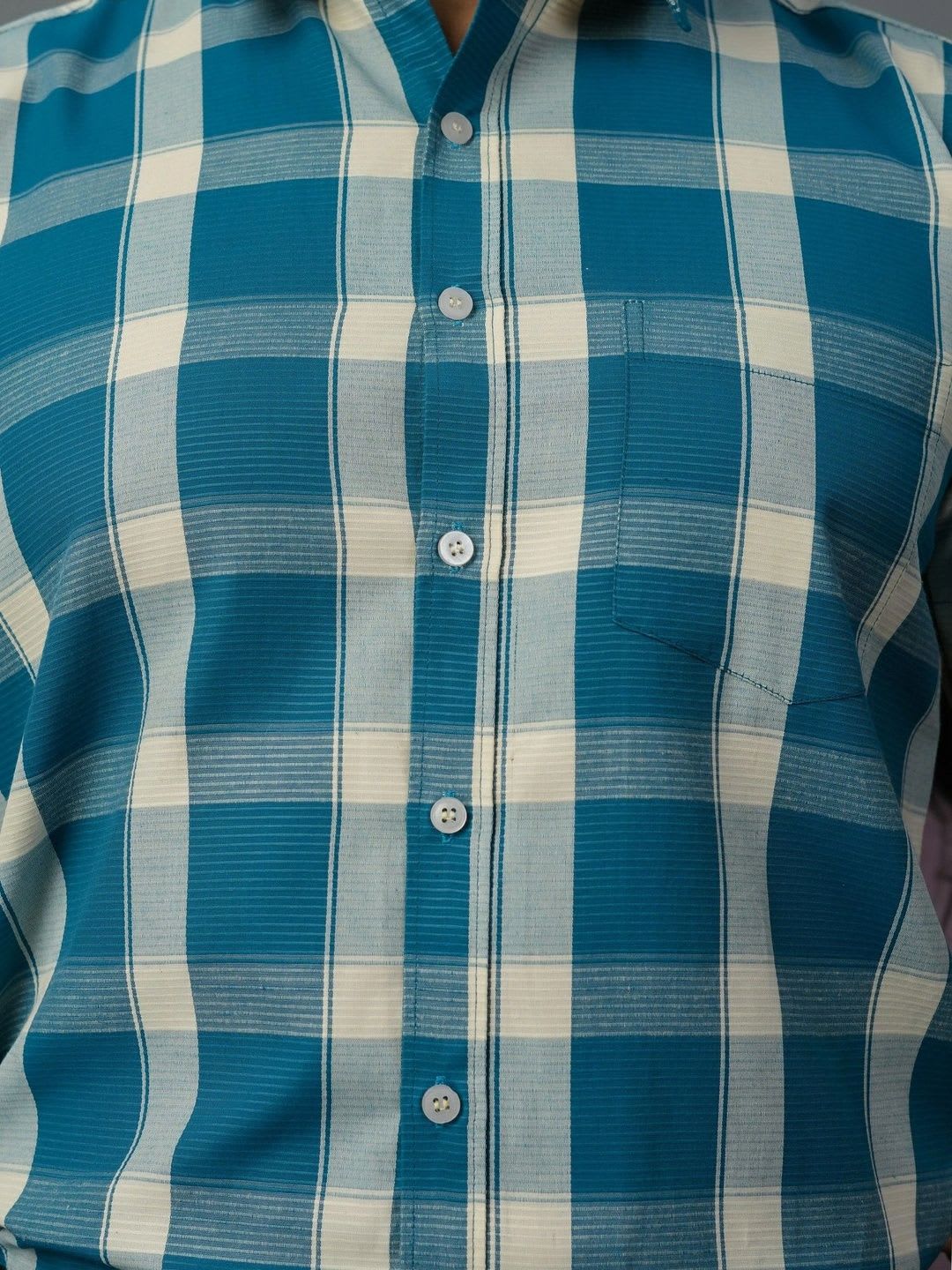 BLACKLILLY Men Standard Slim Fit Checked Casual Shirt - left view
