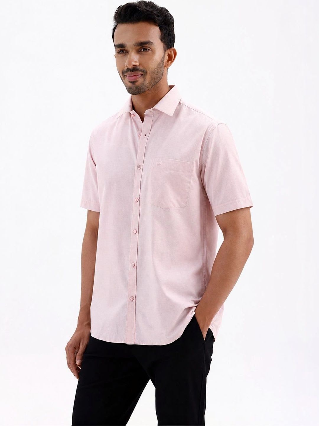 ARISER Men Smart Slim Fit Casual Shirt - back view