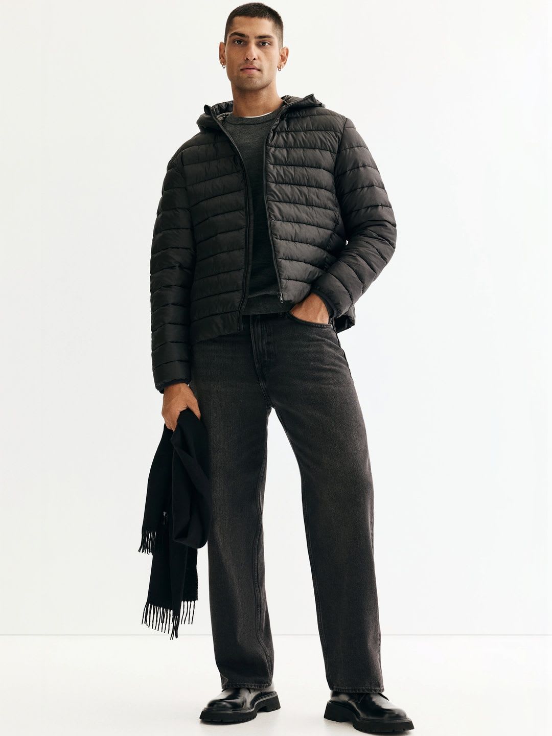 H&M Slim Fit Lightweight Puffer Jacket - left view