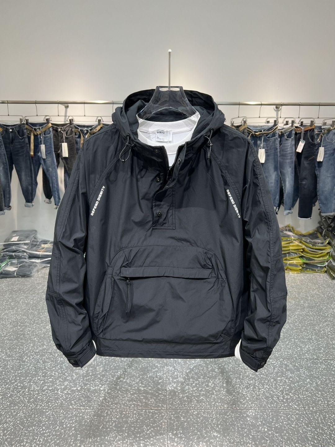 HERE&NOW Men Hooded Solid Casual Bomber Jacket - default view