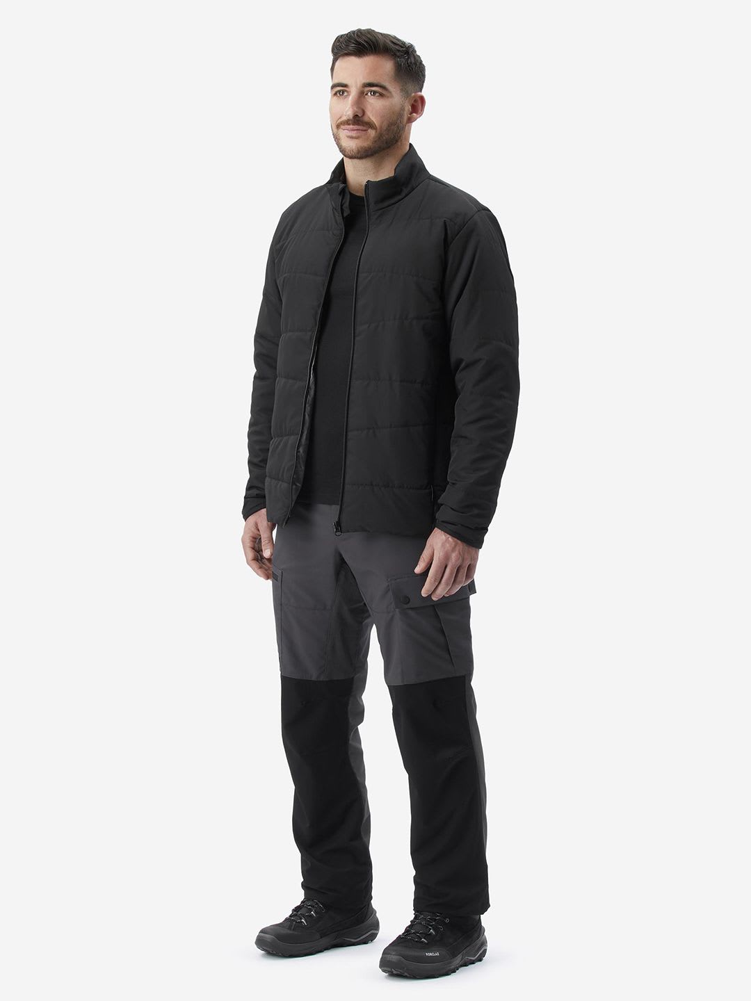 Decathlon Forclaz - Men Black MT50 Quick Dry Trekking Puffer Jackets - right view