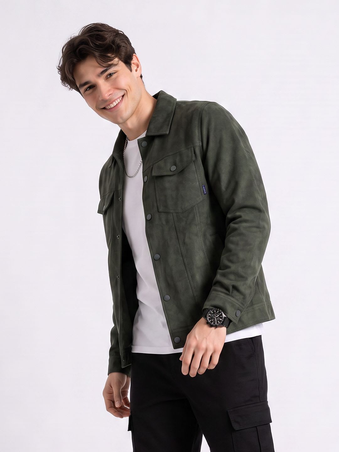 Aeropostale Men Denim Jacket - back view