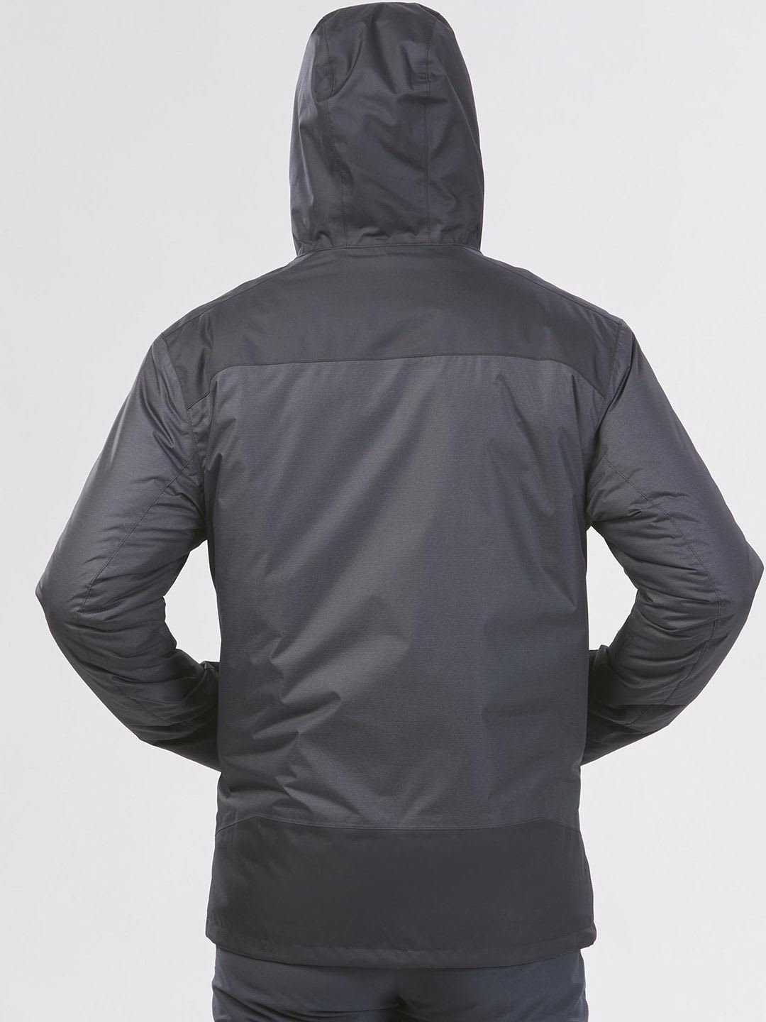 Decathlon Quechua - Men Black NH500 Waterproof Hiking Jackets - back view