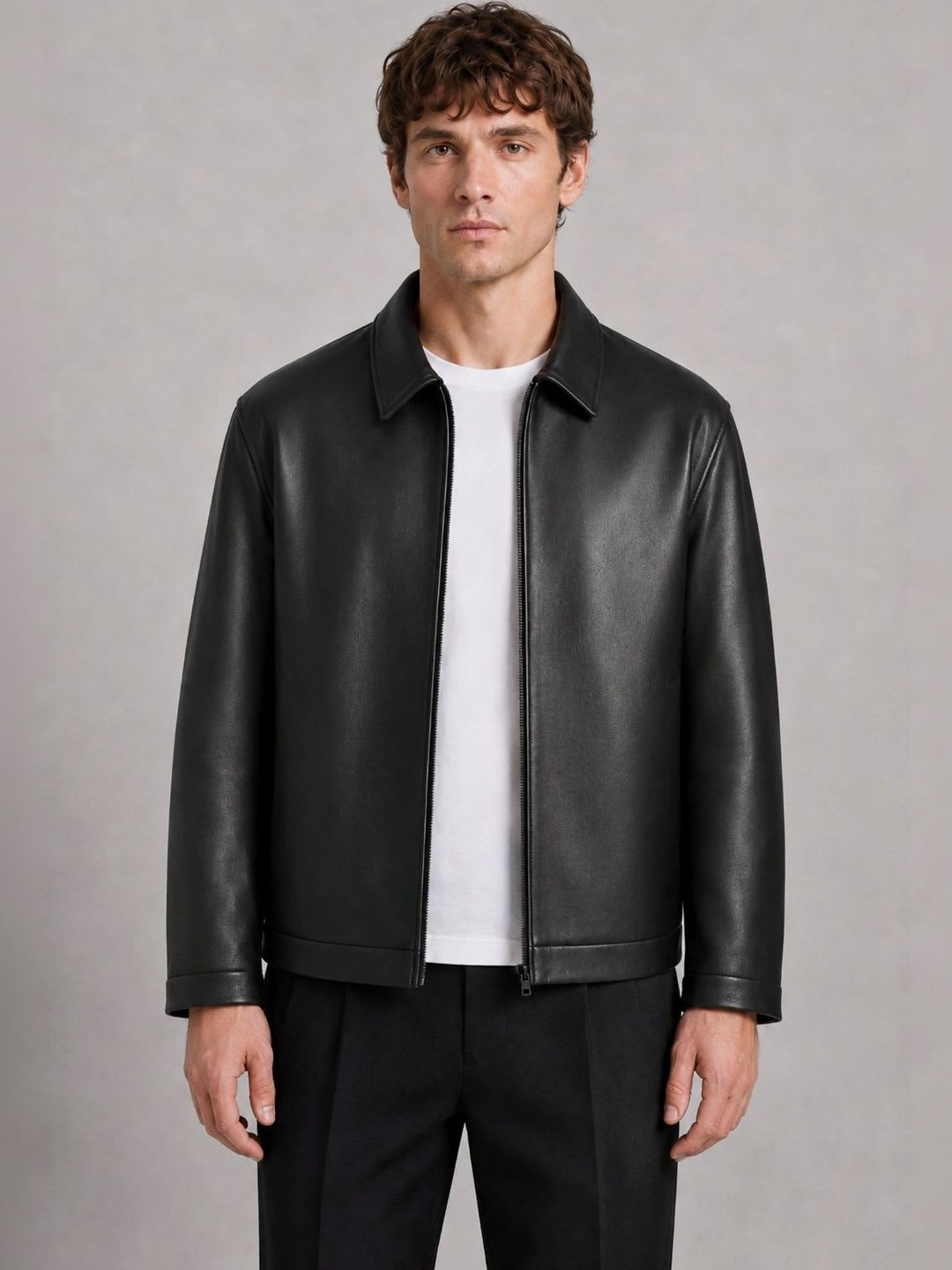 Raxedo Men Leather Leather Jacket - default view