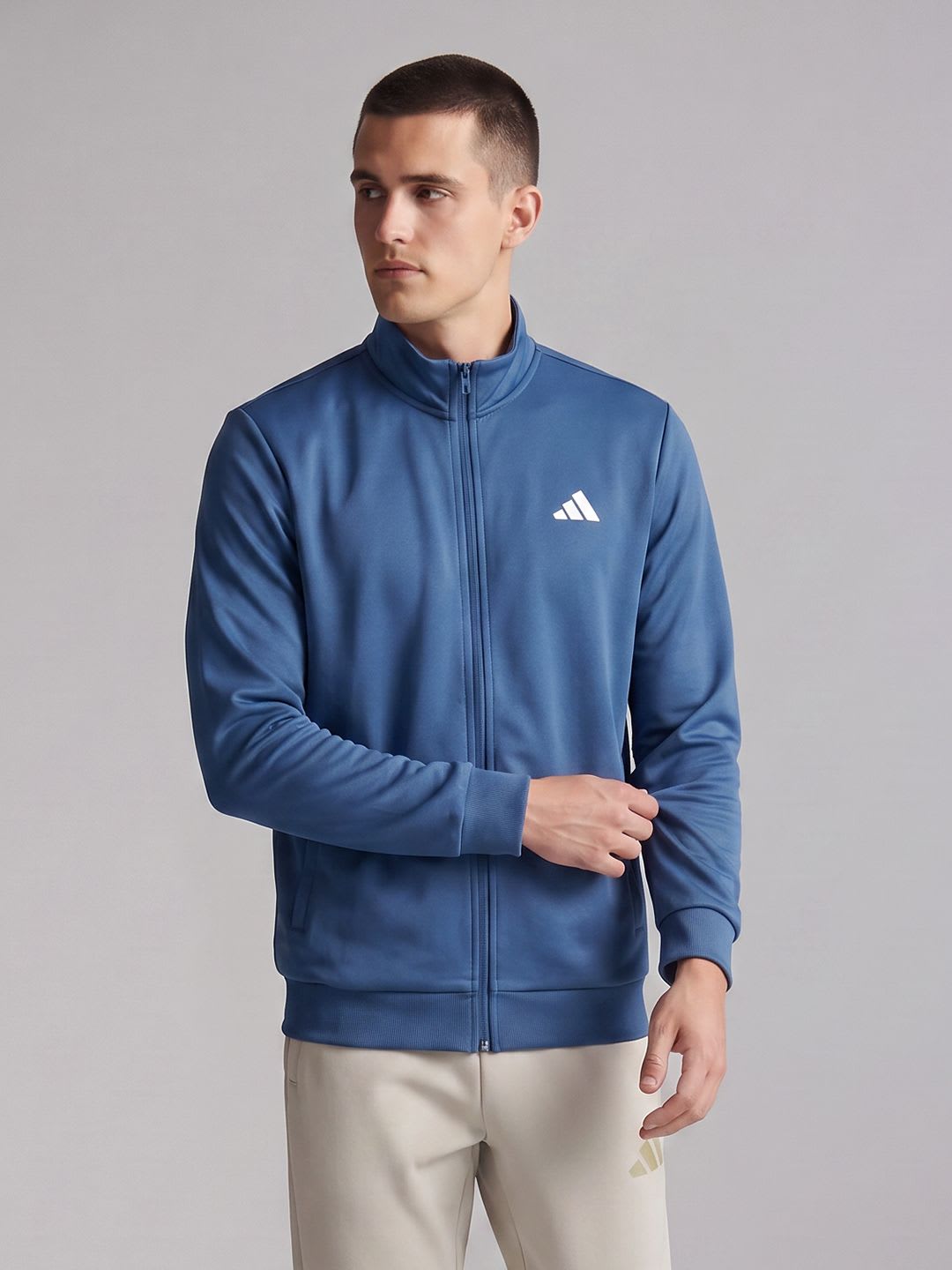 ADIDAS Mock Neck  Brand Logo Sporty Jacket - default view