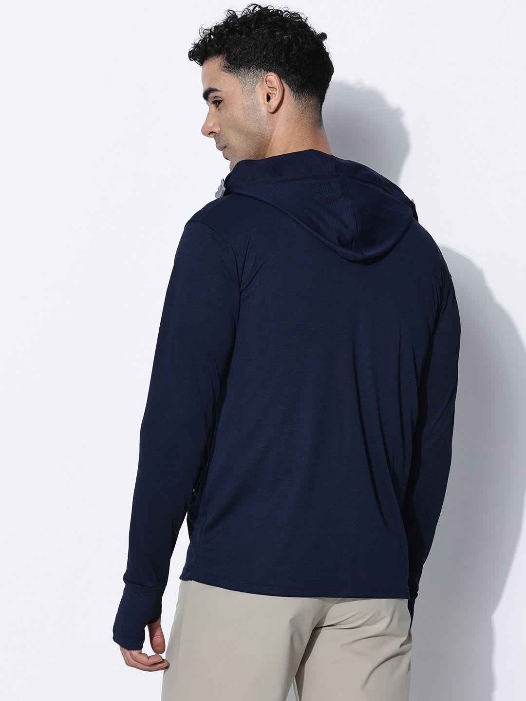 BLUE TYGA Men Lightweight Hooded UV Protection Sunscreen Jacket - right view