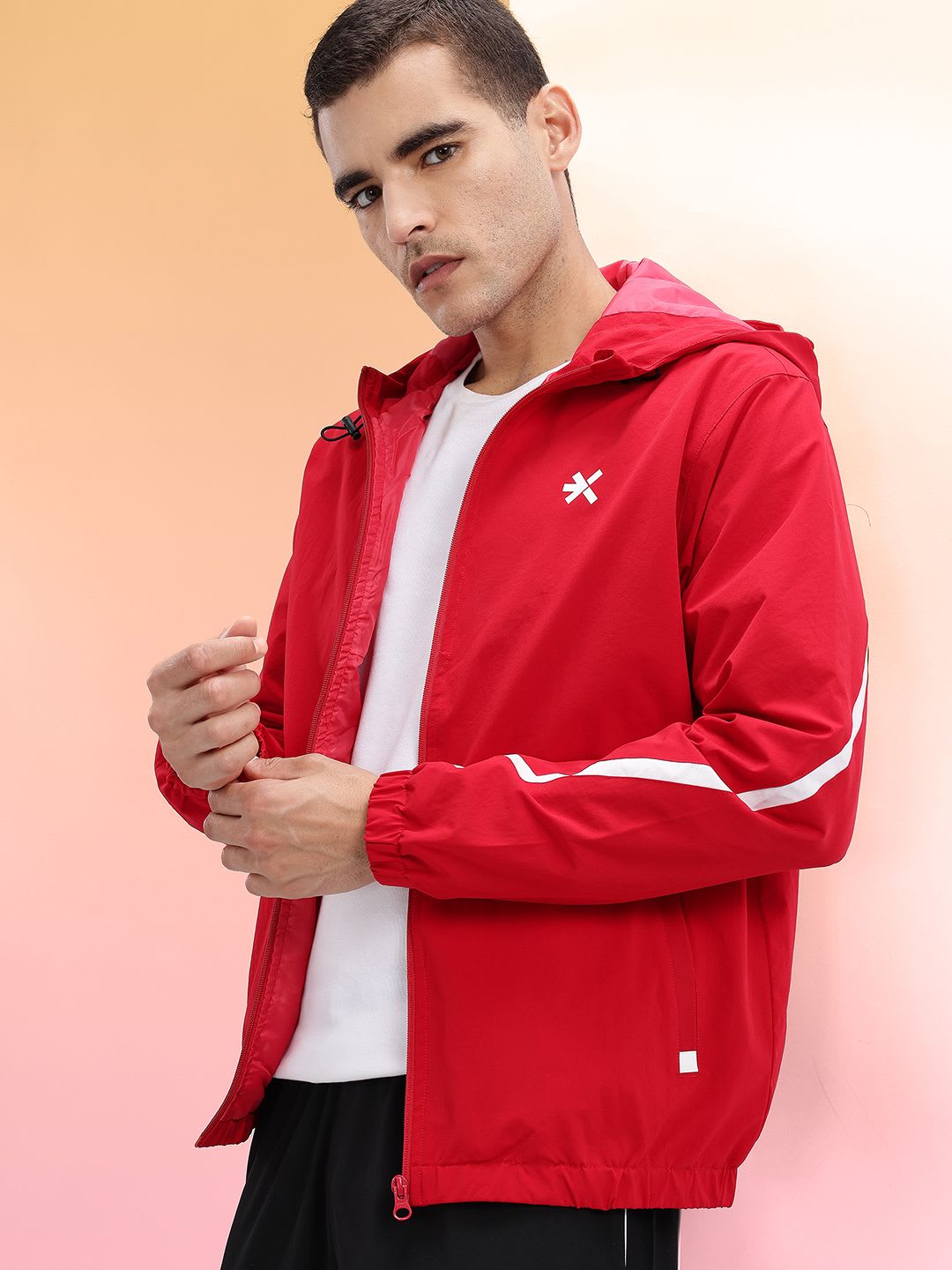 HRX by Hrithik Roshan Hooded Paneled Tailored Jacket - default view