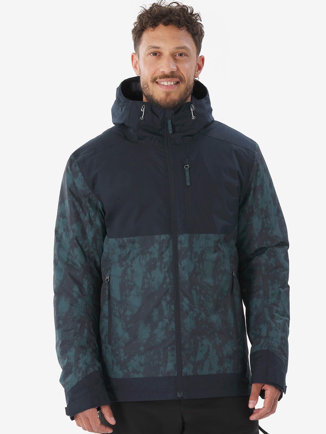 Decathlon QUECHUA - Men Blue Waterproof Hiking Jacket Upto -10 ? C - default view