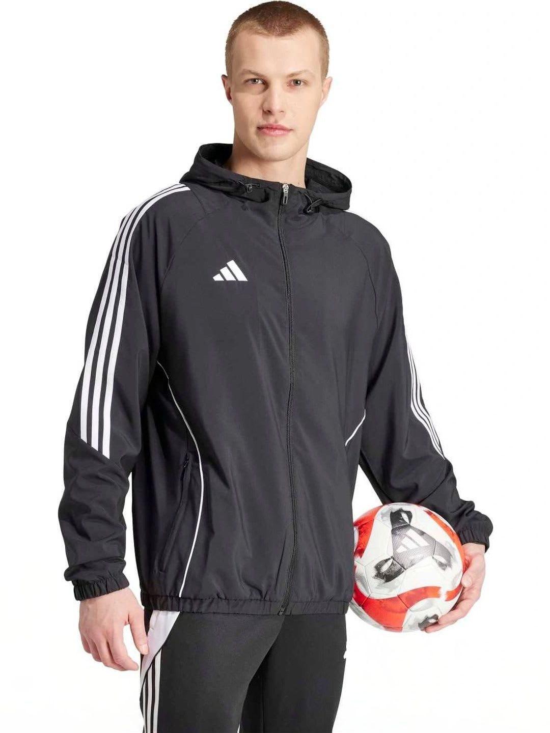 ADIDAS Men Colourblocked Lightweight Sporty Jacket - back view