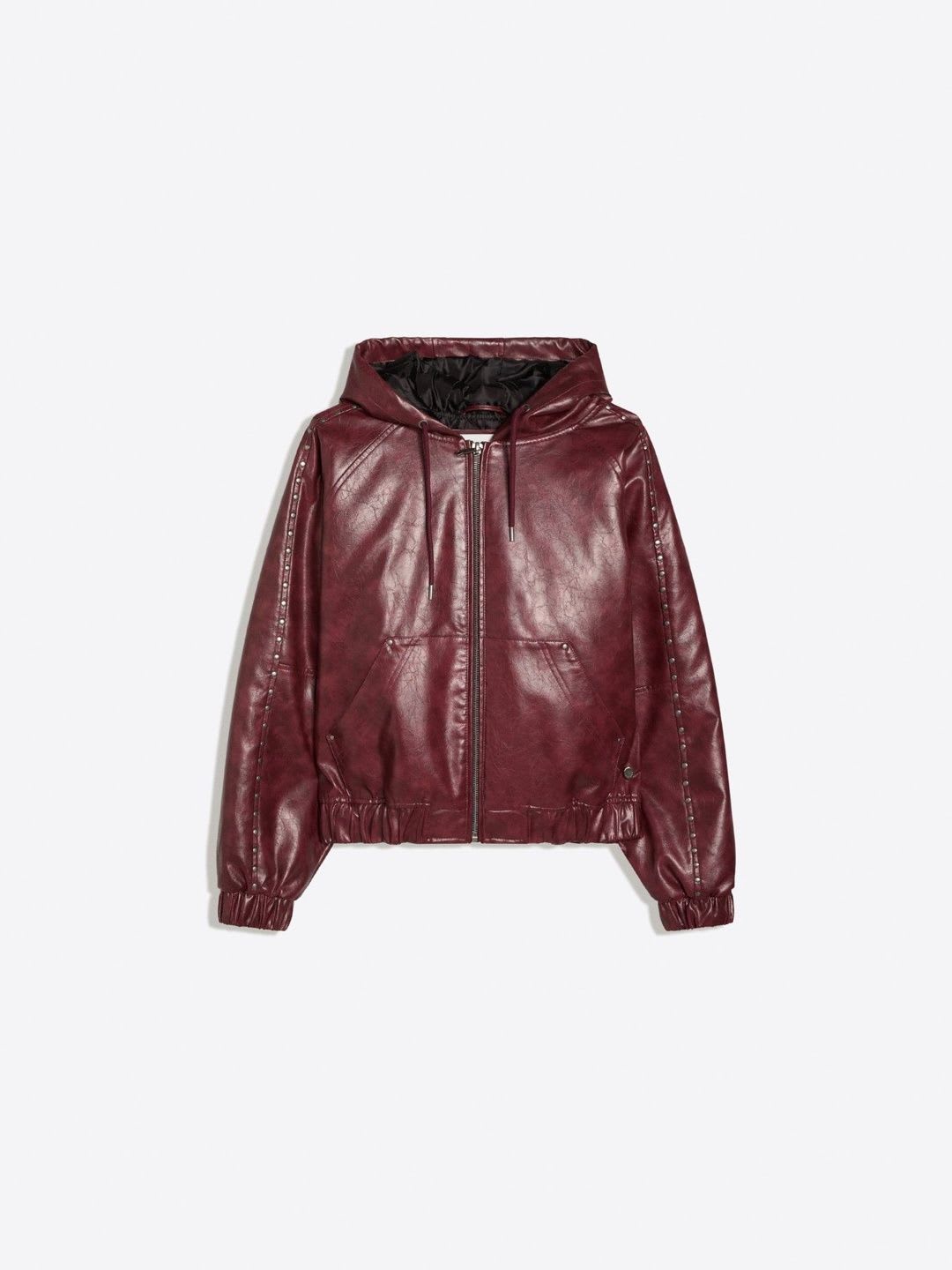 Bershka Studded Faux Leather Jacket - right view