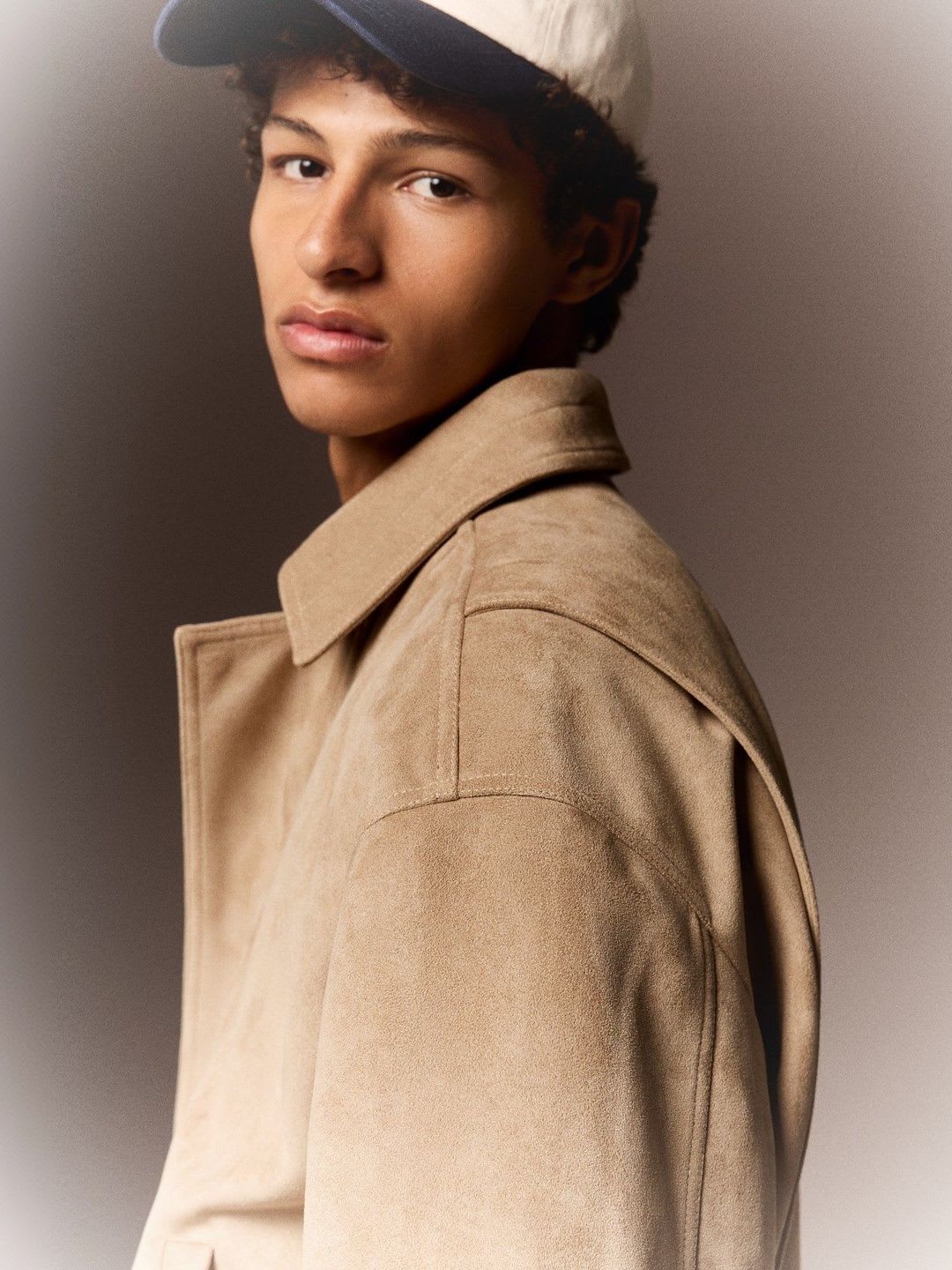 Bershka Faux Suede Jacket - left view