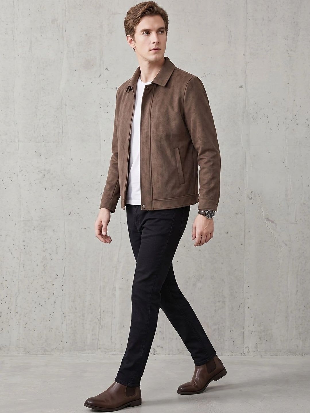 ATELIER REBEL Men Outdoor Bomber Jacket - right view