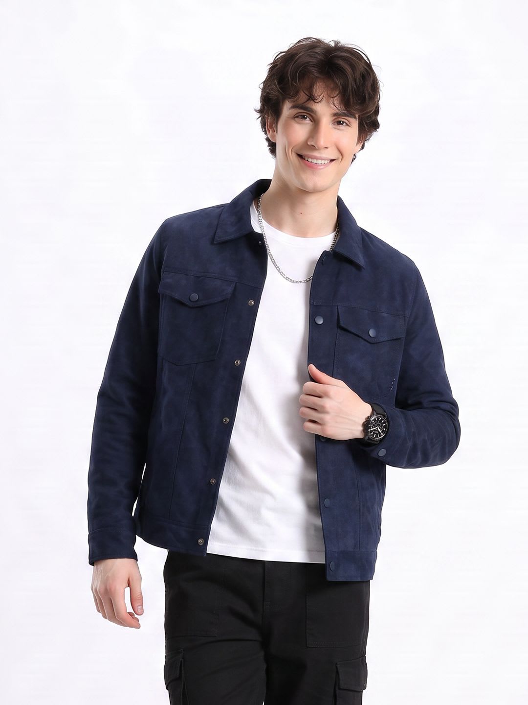 Aeropostale Men Denim Jacket - back view