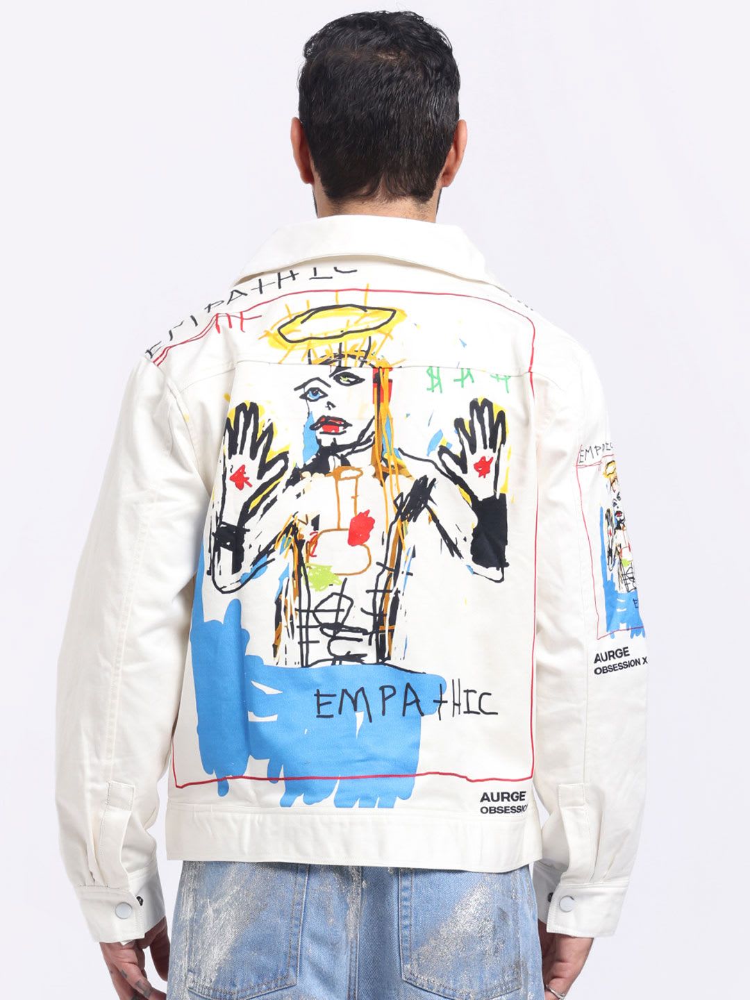 AURGE Men Spread Collar Long Sleeves Jacket - left view