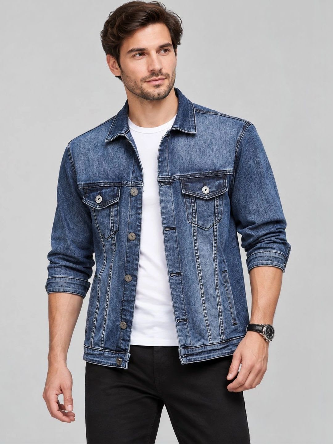 Suo Men Denim Jacket - default view