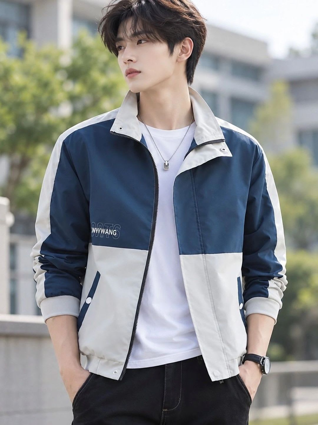 Mast & Harbour Men Colourblocked Lightweight Running Bomber Jacket - default view