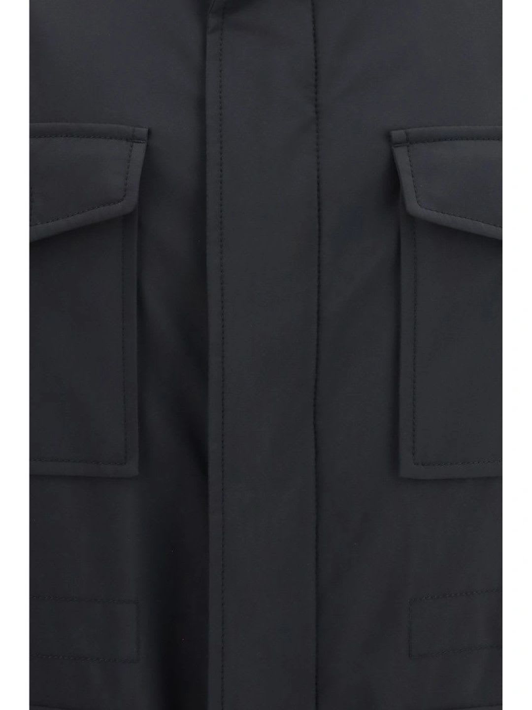 Brioni Men Woollen Parka Jacket - back view