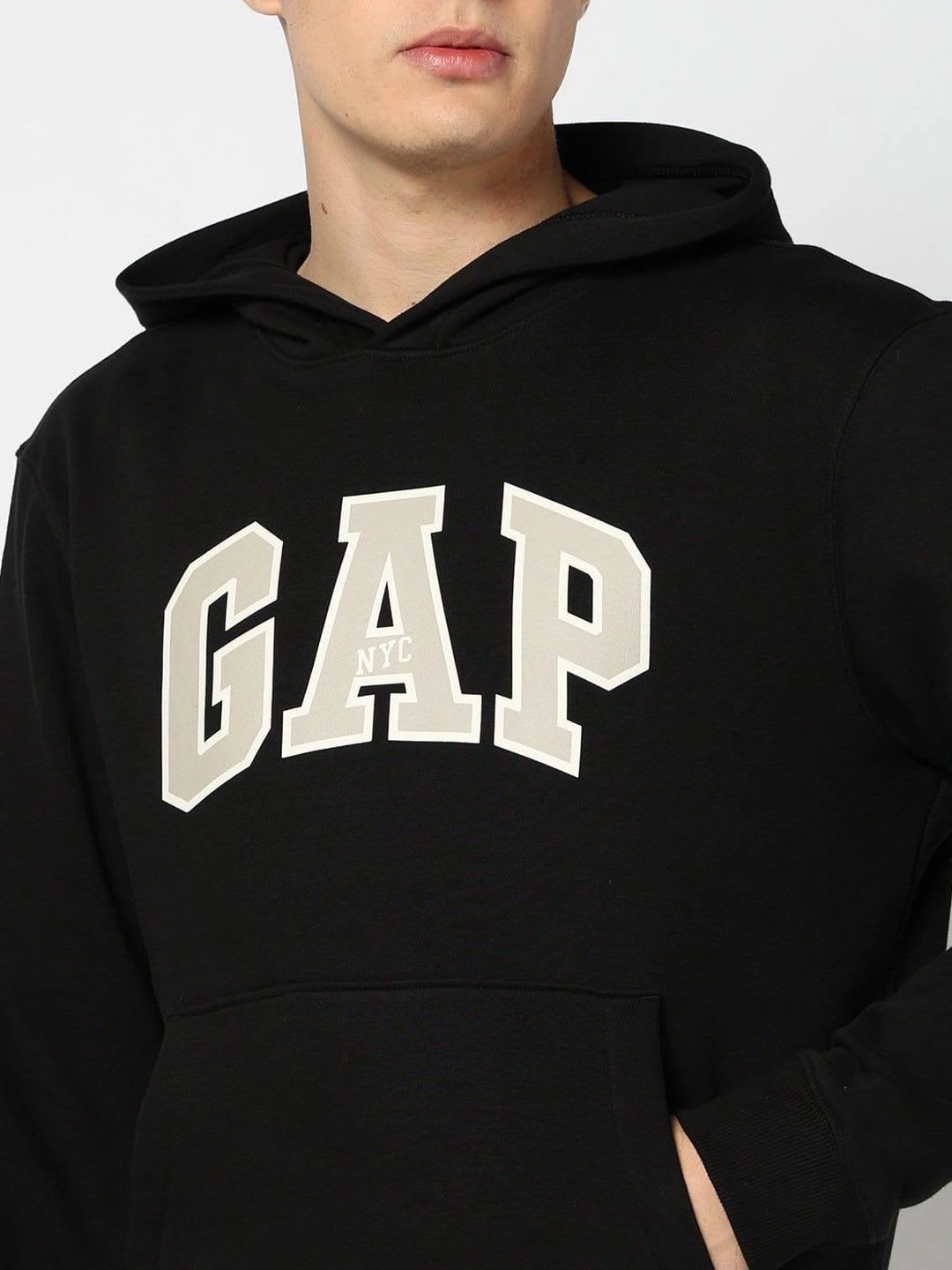 GAP Men Printed Hooded Sweatshirt - left view
